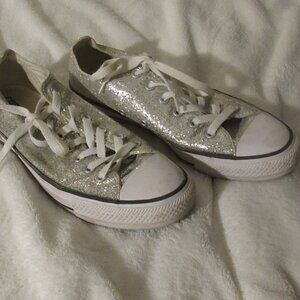 Converse Silver Shoes  USED